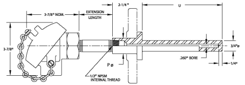 Series 26800 Van Stone RTD Thermowell Assembly